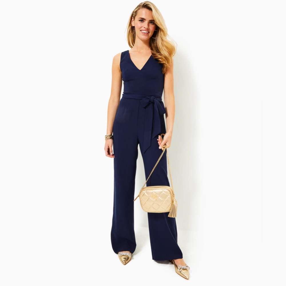 Lilly Pulitzer Jannah Jumpsuit True Navy NWT